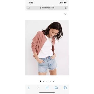 Madewell Relaxed denim shorts in cedarcroft wash size 28 NWT